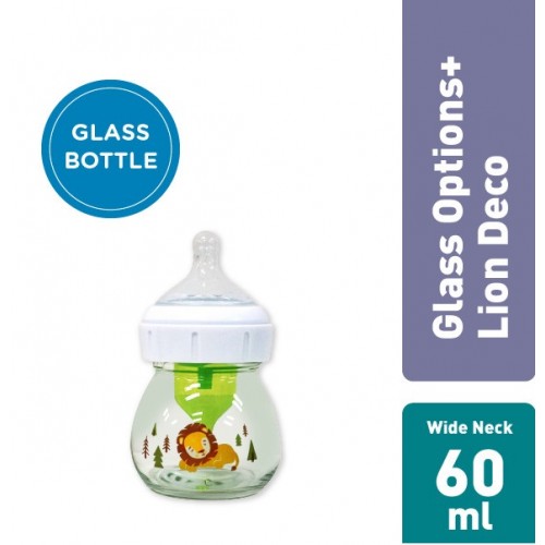 Dr. Brown's Glass Wide Neck Options+ Bottle Botol Susu Kaca 60 ml - Lion Deco